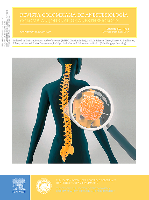 Go to journal home page - Colombian Journal of Anesthesiology